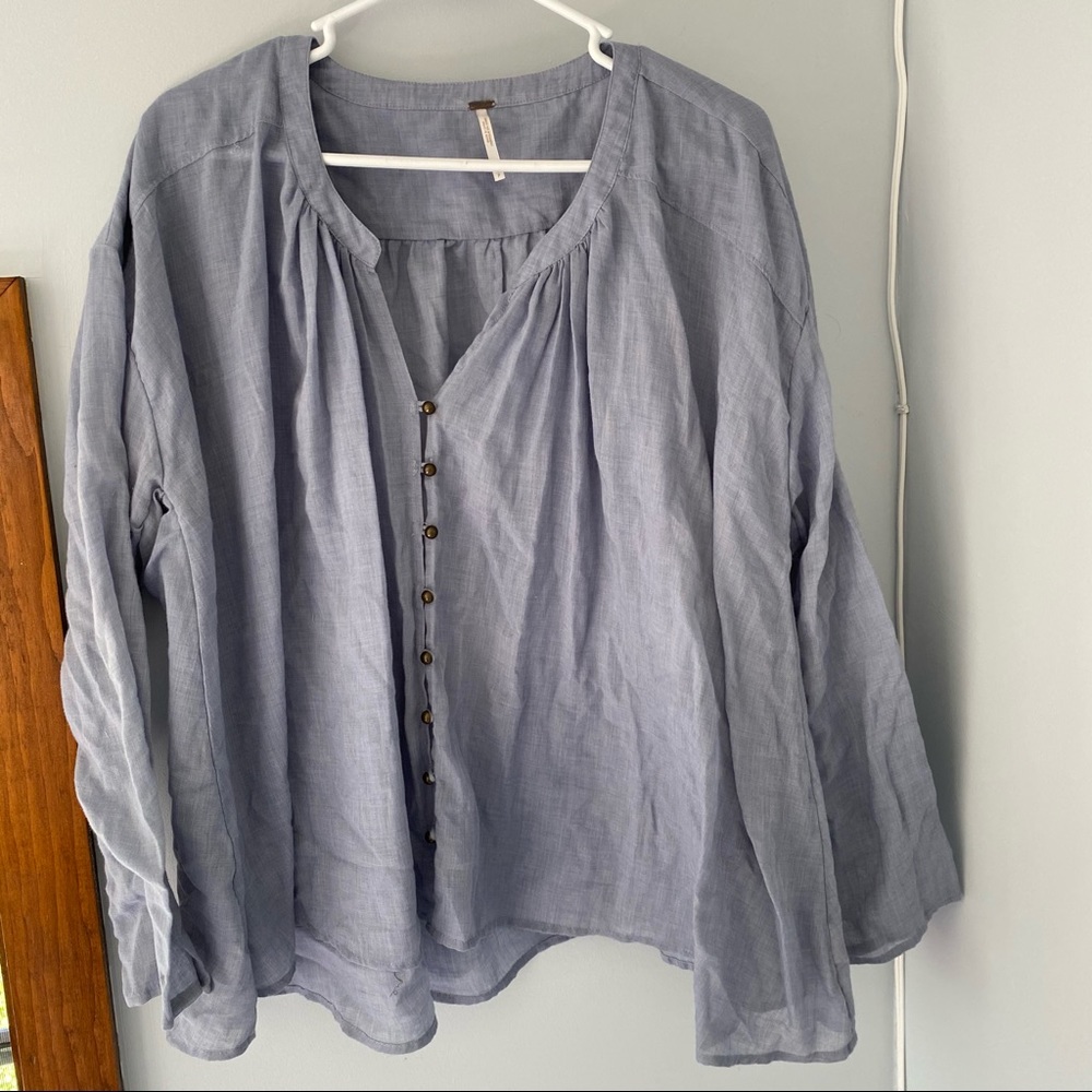 Free People Flowing Peasant Blouse